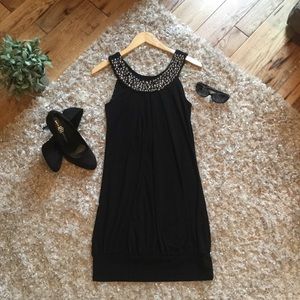 Black tunic/dress with silver embellishments